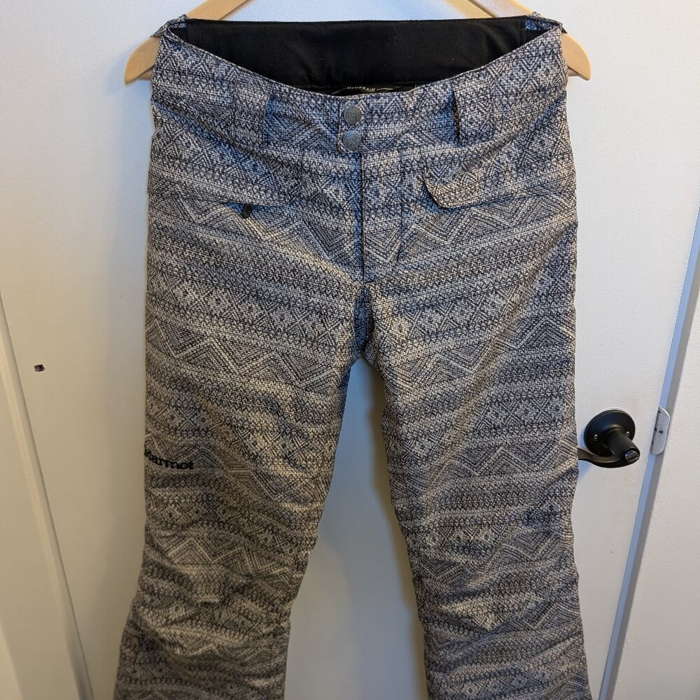 Marmot membrain women's geometrical pattern ski or snow pants - size XS